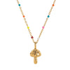 Wholesale Pendant Stainless Steel Elephant Mushroom Bead Chain Geometric Style Vacuum Plated 18K Gold Color