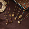 Wholesale Pendant Stainless Steel Elephant Mushroom Bead Chain Geometric Style Vacuum Plated 18K Gold Color