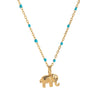 Wholesale Pendant Stainless Steel Elephant Mushroom Bead Chain Geometric Style Vacuum Plated 18K Gold Color