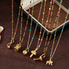 Wholesale Pendant Stainless Steel Elephant Mushroom Bead Chain Geometric Style Vacuum Plated 18K Gold Color