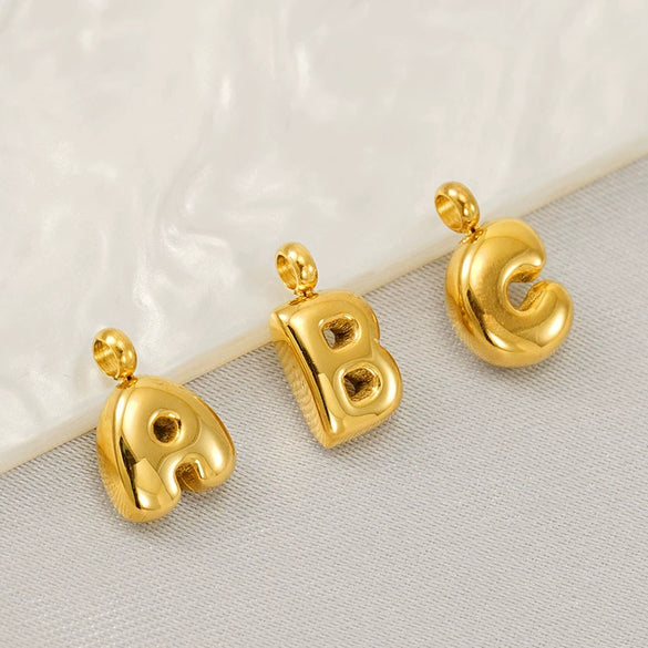 Wholesale Pendant Stainless Steel Fashion Simple Bubble Letter Electroplated