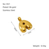 Wholesale Pendant Stainless Steel Fashion Simple Bubble Letter Electroplated
