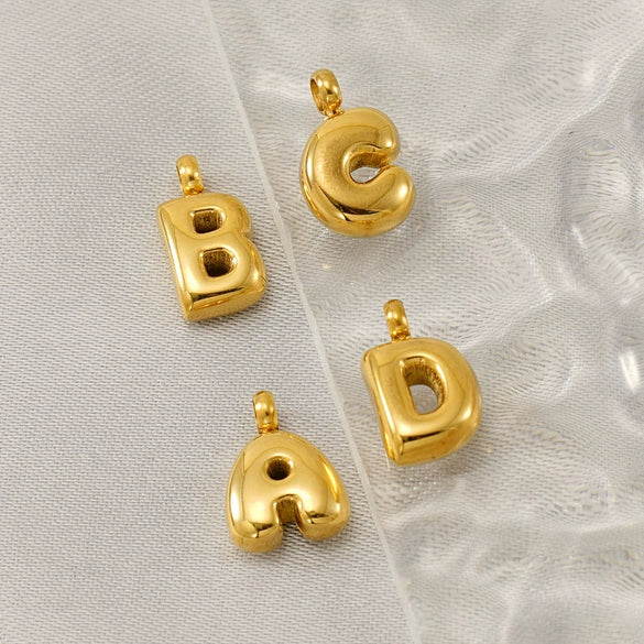 Wholesale Pendant Stainless Steel Fashion Simple Bubble Letter Electroplated