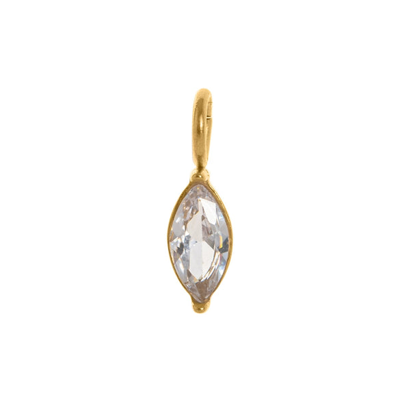 Wholesale Pendant Stainless Steel Geometric Dropshaped Electroplated With Diamond Zircon