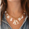 Wholesale Pendant Stainless Steel Geometric Flower Fish Style Furnace Vacuum Plated 18K Gold Color
