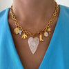 Wholesale Pendant Stainless Steel Heart Shape Fashion Electroplated 18K Gold Color