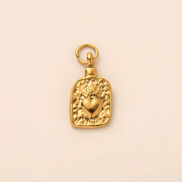 Wholesale Pendant Stainless Steel Heart Shape Fashion Electroplated 18K Gold Color