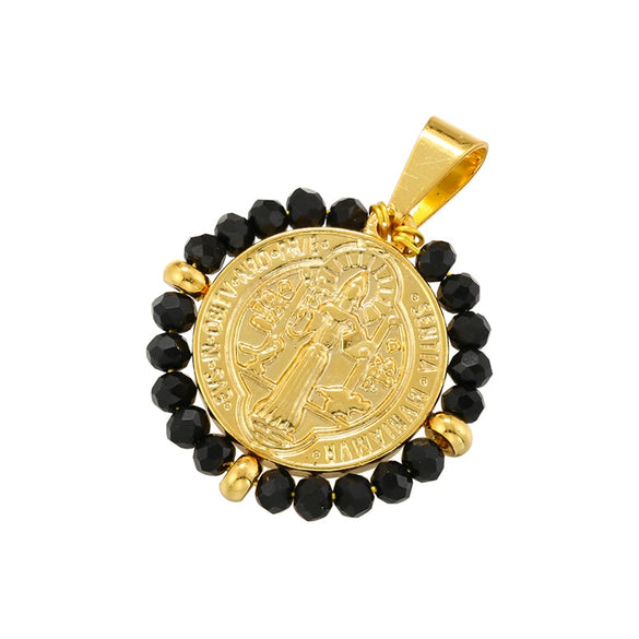 Wholesale Pendant Stainless Steel Inlaid Zircon Geometric Style