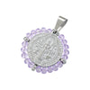 Wholesale Pendant Stainless Steel Inlaid Zircon Geometric Style