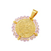 Wholesale Pendant Stainless Steel Inlaid Zircon Geometric Style