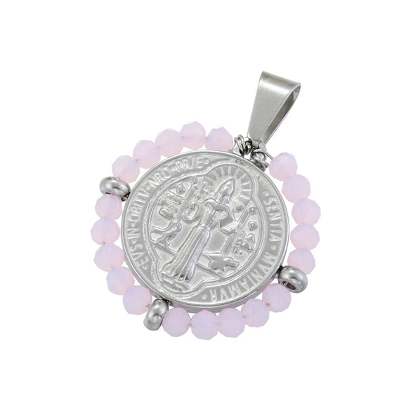 Wholesale Pendant Stainless Steel Inlaid Zircon Geometric Style