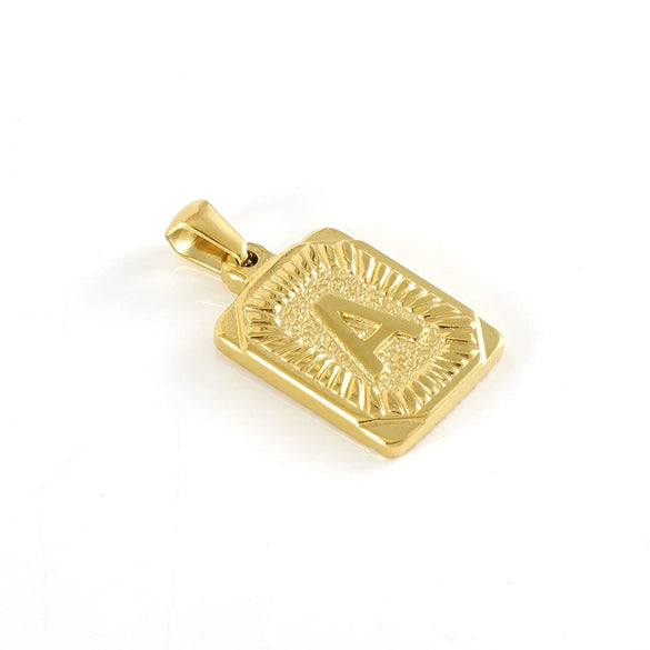 Wholesale Pendant Stainless Steel 18K Electroplated Letter Design