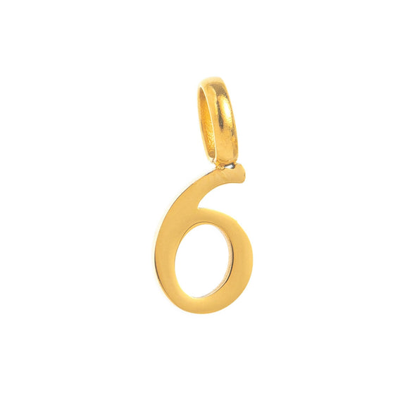 Wholesale Pendant Stainless Steel Minimalist Style With Numbers Electroplated