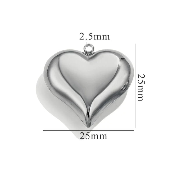 Wholesale Pendant Stainless Steel Polished Three Dimensional Love Hollow Waterproof Light Luxury Texture Electroplated
