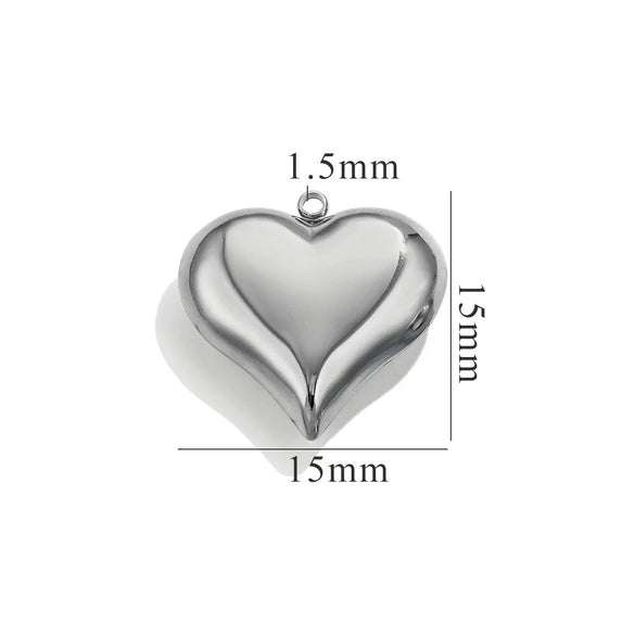 Wholesale Pendant Stainless Steel Polished Three Dimensional Love Hollow Waterproof Light Luxury Texture Electroplated