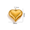 Wholesale Pendant Stainless Steel Polished Three Dimensional Love Hollow Waterproof Light Luxury Texture Electroplated