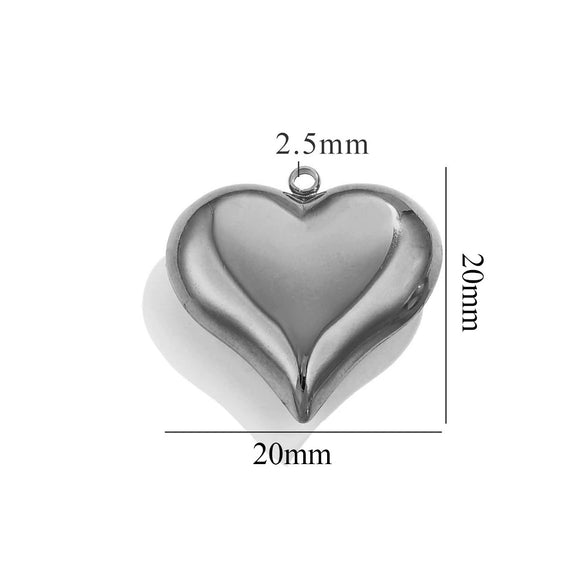 Wholesale Pendant Stainless Steel Polished Three Dimensional Love Hollow Waterproof Light Luxury Texture Electroplated