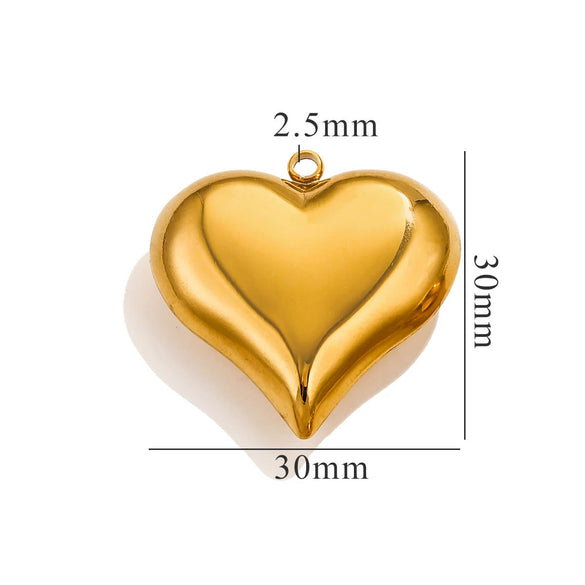 Wholesale Pendant Stainless Steel Polished Three Dimensional Love Hollow Waterproof Light Luxury Texture Electroplated