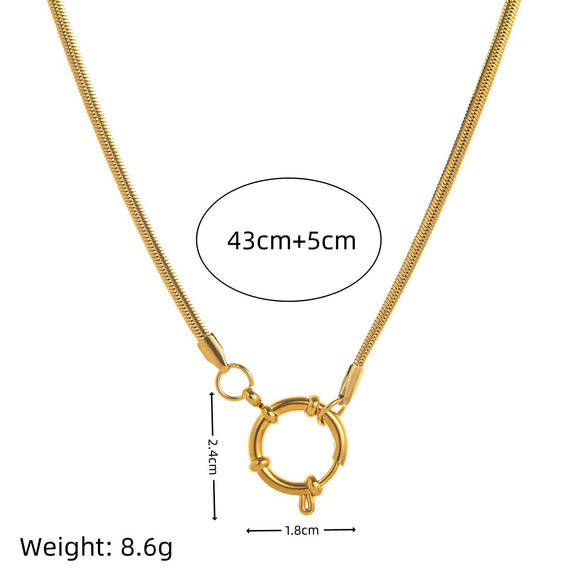 Wholesale Pendant Stainless Steel Simple Style Furnace Vacuum Plated 18K Real Gold Color Preservation For Women