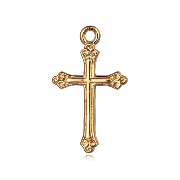 Wholesale Pendant Stainless Steel Simple Style Furnace Vacuum Plated 18K Real Gold Color Preservation For Women