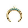 Wholesale Pendant Stainless Steel Zircon Inlaid Colored Diamond Moon Shape Electroplating Process