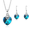 Wholesale Pendant Sterling Silver 925 Inlaid Austrian Crystal Heart Shape Simple Style
