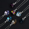 Wholesale Pendant Sterling Silver 925 Inlaid Austrian Crystal Heart Shape Simple Style