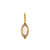 Wholesale Pendant Titanium Steel Dropshaped Geometric Diamond Zircon Inlaid Electroplated