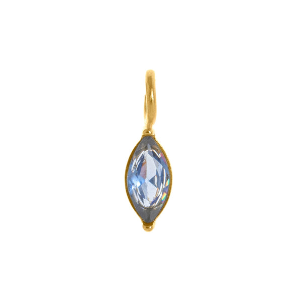 Wholesale Pendant Titanium Steel Dropshaped Geometric Diamond Zircon Inlaid Electroplated