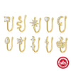 Wholesale Perforated Ushaped Nose Clip Nose Ring Piercing Jewelry In Simple Ins Style Made Of S925 Sterling Silver With Geometric Pattern And Inlaid Zircon