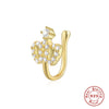 Wholesale Perforated Ushaped Nose Clip Nose Ring Piercing Jewelry In Simple Ins Style Made Of S925 Sterling Silver With Geometric Pattern And Inlaid Zircon