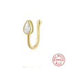 Wholesale Perforated Ushaped Nose Clip Nose Ring Piercing Jewelry In Simple Ins Style Made Of S925 Sterling Silver With Geometric Pattern And Inlaid Zircon