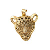 Wholesale Personality Animal Leopard Head Hollow Plated Copper Pendant Necklace For Female