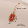 Wholesale Personality Geometric Stainless Steel Dripping Oil Eye Pendant Necklace With O Word Chain