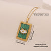 Wholesale Personality Geometric Stainless Steel Dripping Oil Eye Pendant Necklace With O Word Chain