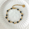 Wholesale Personality Geometric Stainless Steel Goldplated Devil's Eye Bracelet For Women