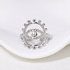Wholesale Personality High End Devil's Eye Open Ring In Stainless Steel With 18K Gold Plated Electroplating For Women