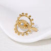 Wholesale Personality High End Devil's Eye Open Ring In Stainless Steel With 18K Gold Plated Electroplating For Women