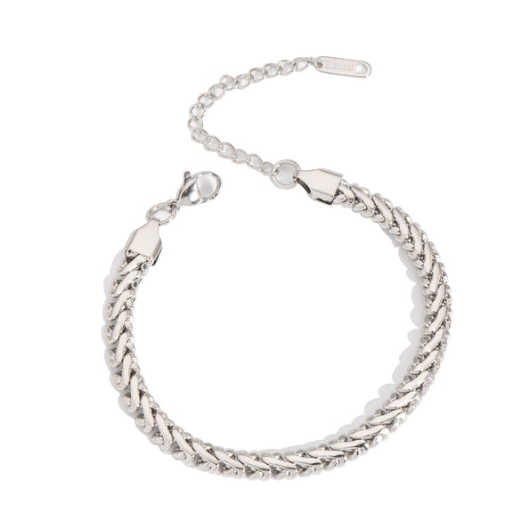 Wholesale Personality Snake Bone Chain Bracelet And Necklace Set Stainless Steel Jewelry With Snake Pattern Pvd Furnace Vacuum Real Gold Plating