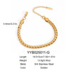 Wholesale Personality Snake Bone Chain Bracelet And Necklace Set Stainless Steel Jewelry With Snake Pattern Pvd Furnace Vacuum Real Gold Plating