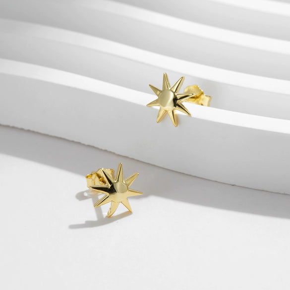 Wholesale Personality Sterling Silver 925 Electroplated Sun Earrings For Men And Women