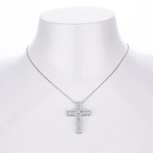 Wholesale Personality Ushape Microinlaid Zircon 925 Sterling Silver Pendant Clavicle Chain Jewelry For Women With Electroplating