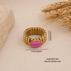 Wholesale Personalized Electroplated Stainless Steel Lip Bracelet And Ring Set
