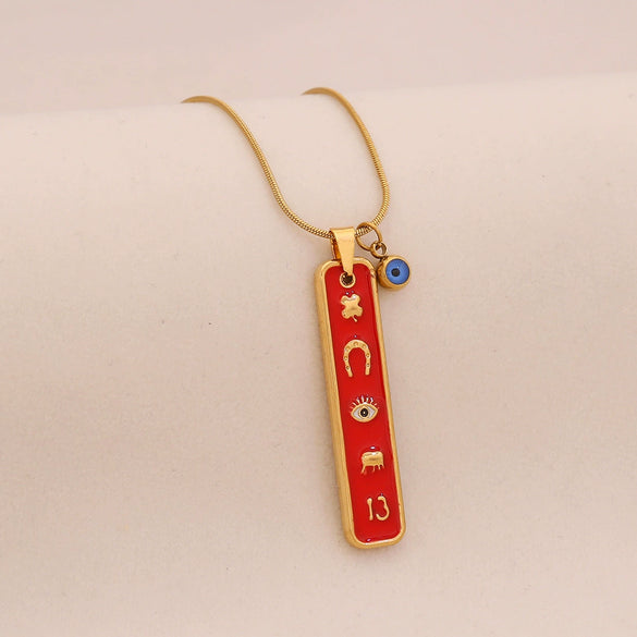 Wholesale Personalized Heart Shaped Elephant Long Pendant Necklace Made Of Stainless Steel Jewelry