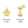 Wholesale Pet Accessories Stainless Steel Cute Cartoon Pet Paw Dog Bone Mini Pendant Necklace With Electroplating