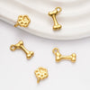 Wholesale Pet Accessories Stainless Steel Cute Cartoon Pet Paw Dog Bone Mini Pendant Necklace With Electroplating