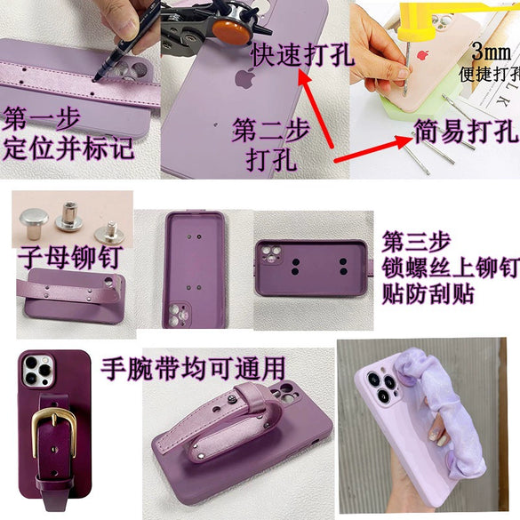 Wholesale Phone Case Jewelry Genuine Leather Handmade Wrist Strap Pendant For Women