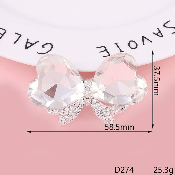 Wholesale Phone Shell Jewelry Accessories Alloy Crystal Bow Triangle Butterfly Diamond Electroplating