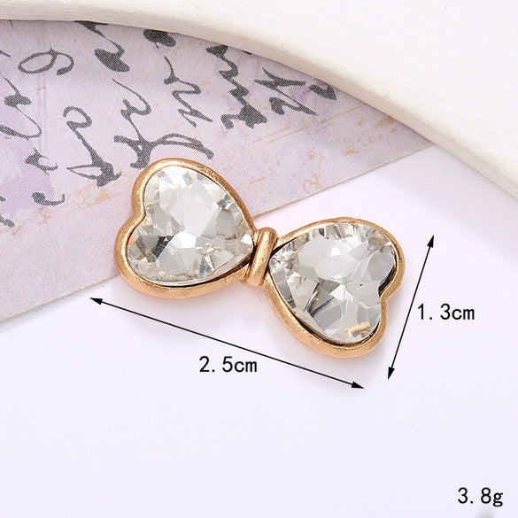 Wholesale Phone Shell Jewelry Accessories Alloy Crystal Bow Triangle Butterfly Diamond Electroplating