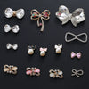 Wholesale Phone Shell Jewelry Accessories Alloy Crystal Bow Triangle Butterfly Diamond Electroplating